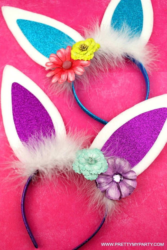 DIY Bunny Ears Headband on Pretty My Party