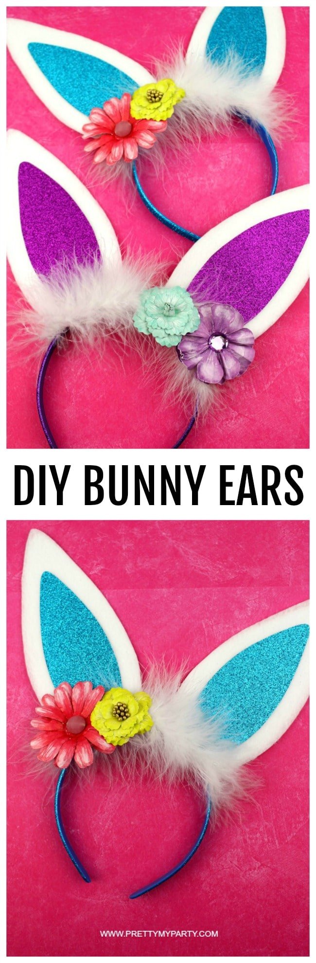 DIY Bunny Ears Headband on Pretty My Party