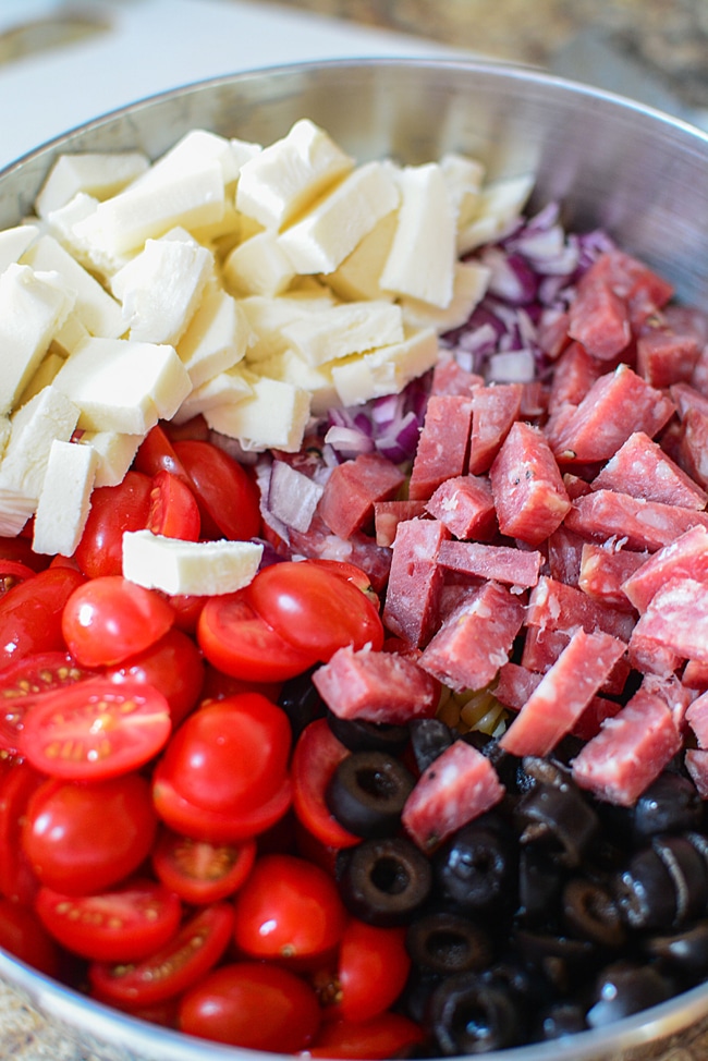 Easy Classic Italian Pasta Salad from Pretty My Party