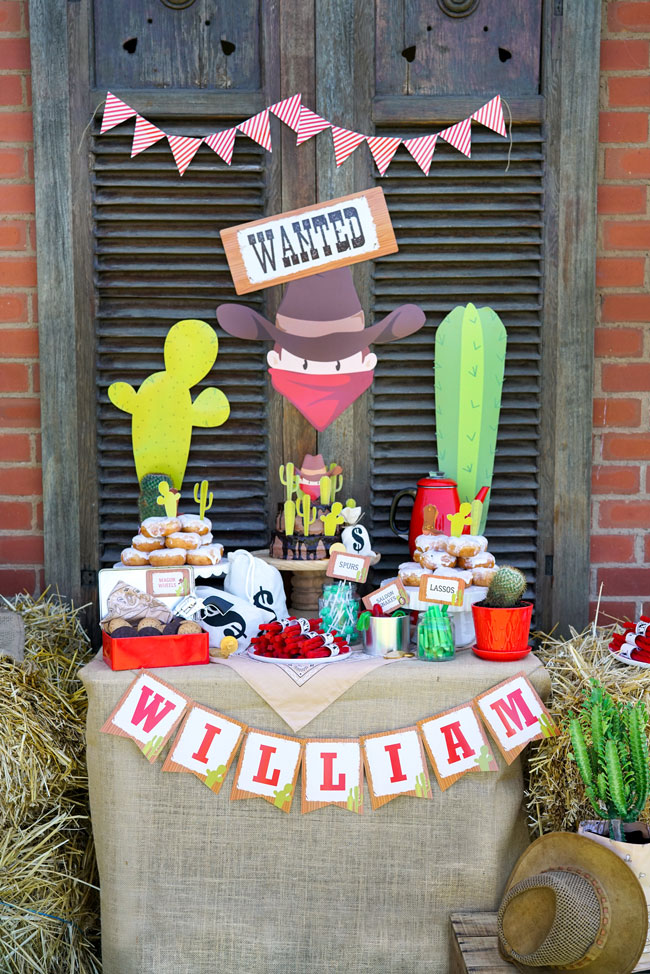 Wild West Cowboy Themed Birthday Party