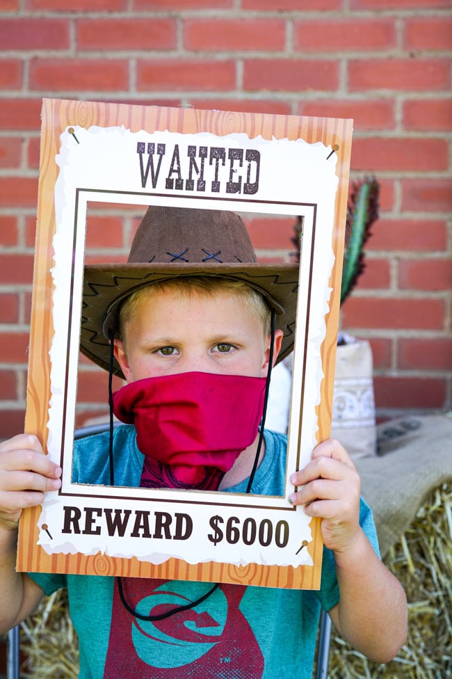 Cowboy party wanted sign