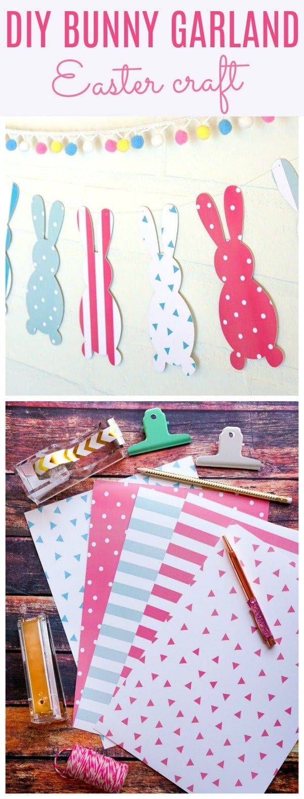 DIY Easter Bunny Garland - Pretty My Party