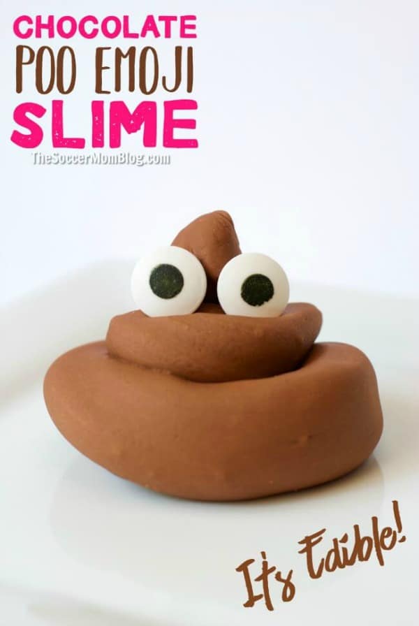 Edible Slime Recipe - Chocolate Poop Emoji Slime