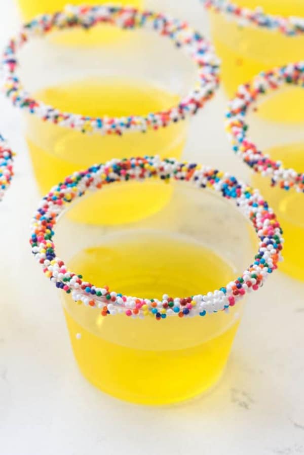 Lemon cake jello shots