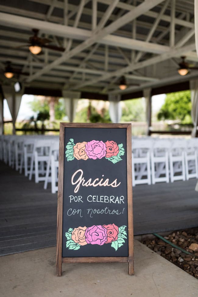 Colorful Fiesta Theme Quinceanera Thank You Sign