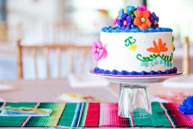 Colorful Fiesta Theme Quinceanera Cake