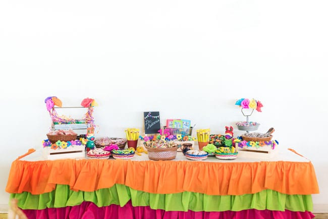 Colorful Fiesta Theme Quinceanera Candy Buffet