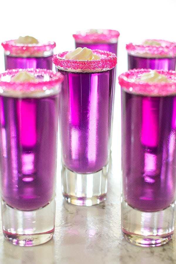 Candy-Sweet Jello Shots with Triple Sec Whipped Cream