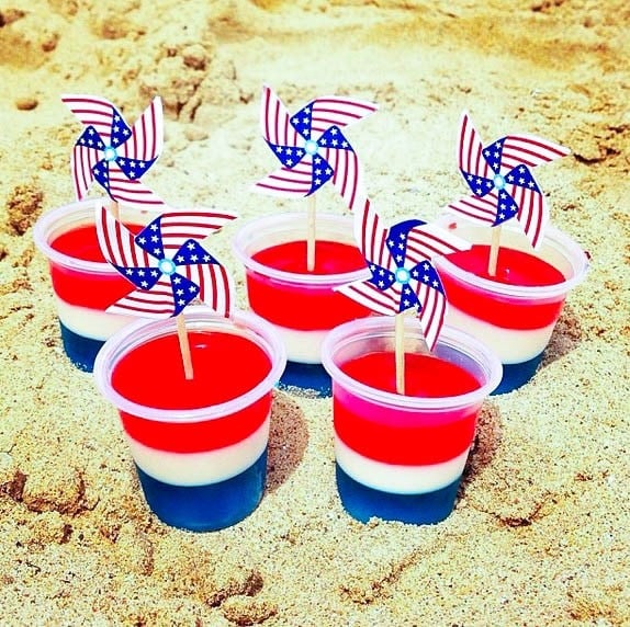 Red White and Blue Jello Shots