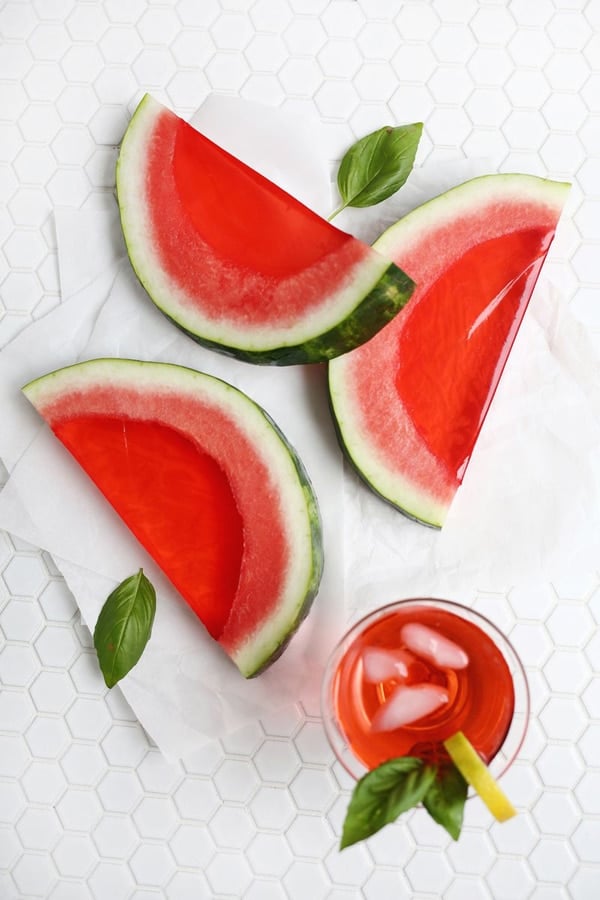 Watermelon Slice Jello Shots