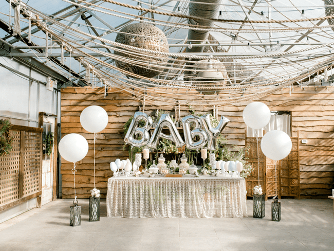 Greenhouse Baby Shower and Gender Reveal