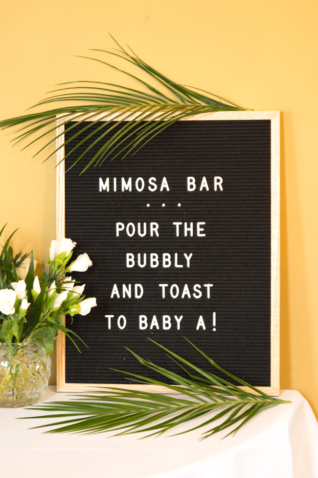 Fun Jungle Theme Baby Shower Mimosa Bar