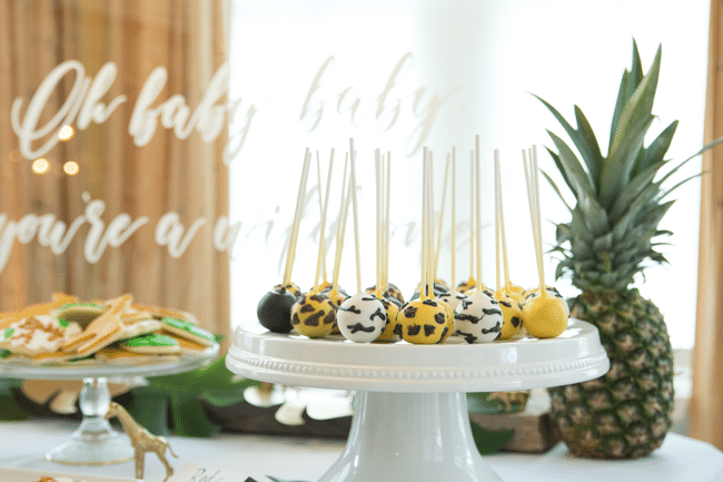 Fun Jungle Theme Baby Shower Dessert Table