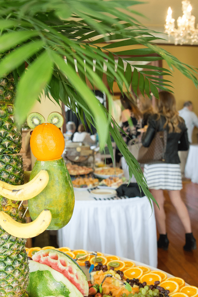 Fun Jungle Theme Baby Shower Fruit Display