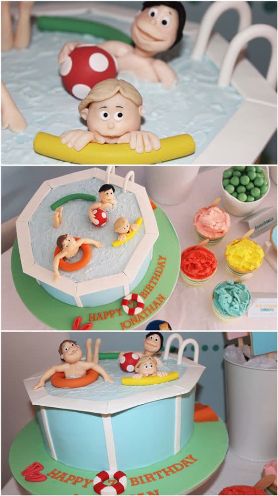 Awesome Pool Party Birthday Cake