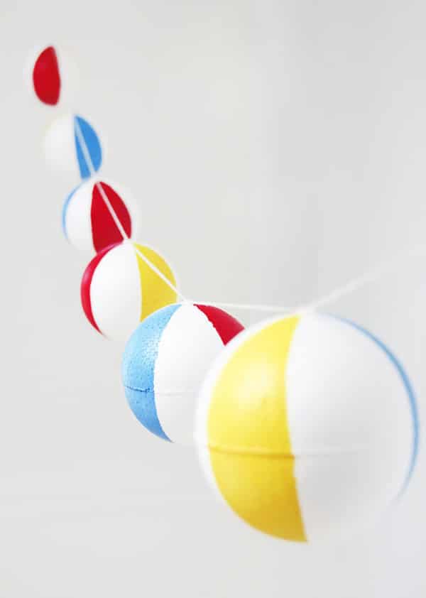 DIY Beach Ball Garland - Pool Party Ideas