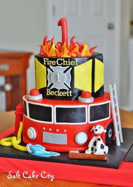 Firefighter Birthday Cake