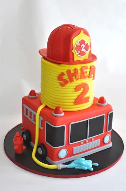 Firefighter Birthday Cake