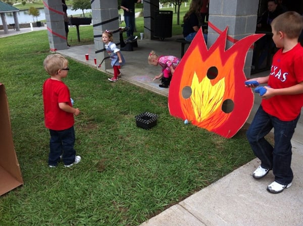 Fireman Flame Toss Party Game