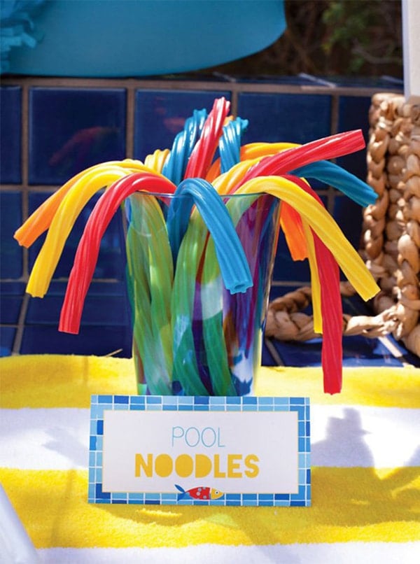 Pool Noodles Candy - Pool Party Ideas