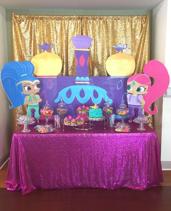 Shimmer and Shine Dessert Table for Shimmer and Shine Birthday