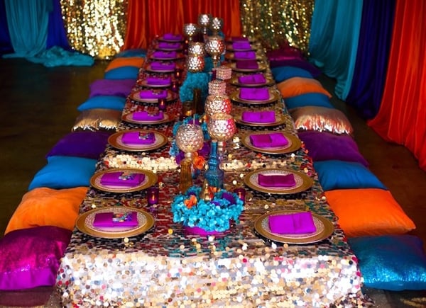 Shimmer and Shine Party Table Set Up - Shimmer and Shine Party Ideas