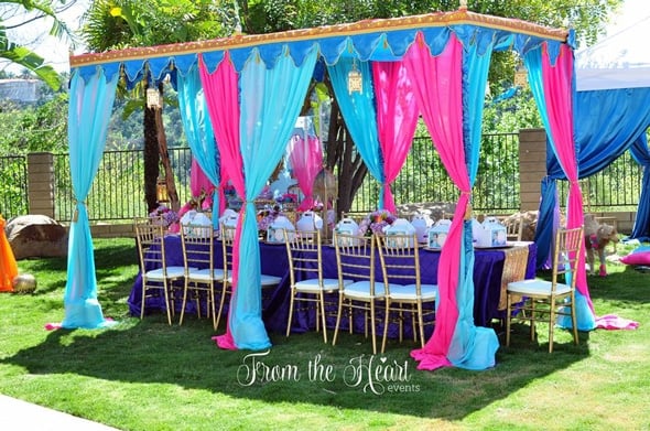 Shimmer and Shine Party Table Set Up - Shimmer and Shine Party Ideas