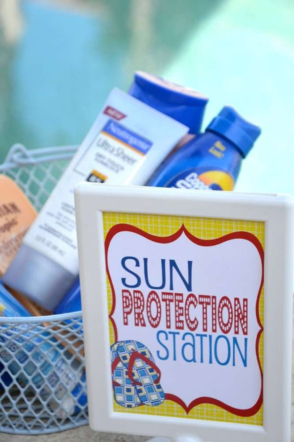 Sun Protection Station - Pool Party
