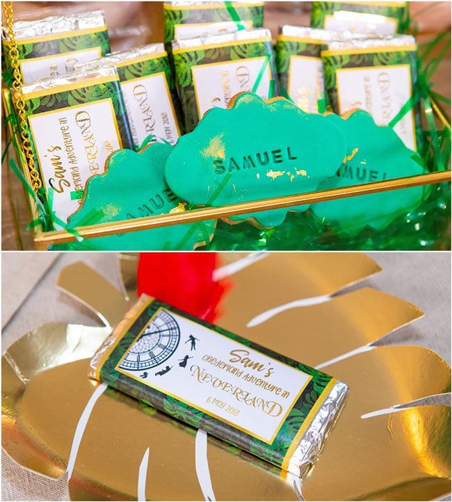 Peter Pan in Neverland First Birthday Party Chocolates