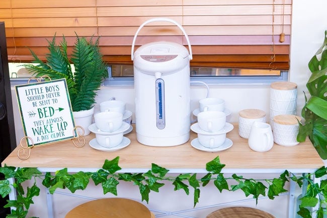 Peter Pan in Neverland First Birthday Party Coffee Station For Parents