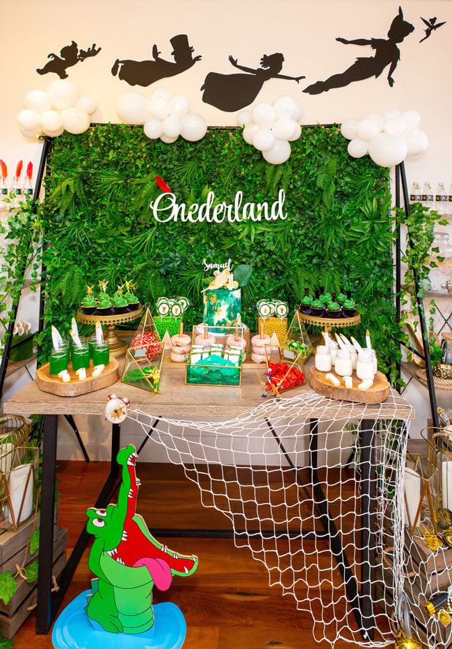 Peter Pan in Neverland First Birthday Party Dessert Table