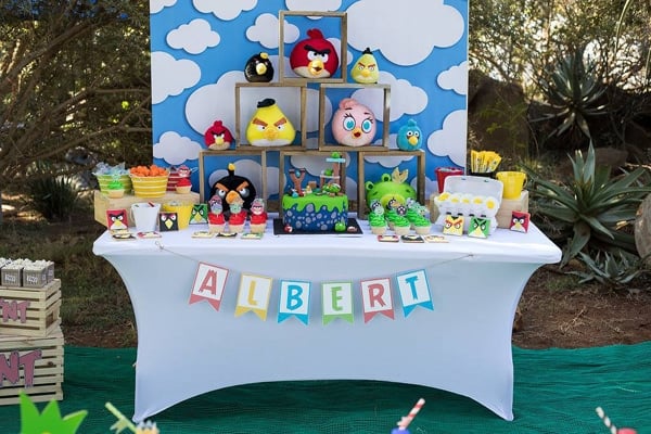 Colorful Angry Birds Birthday Party