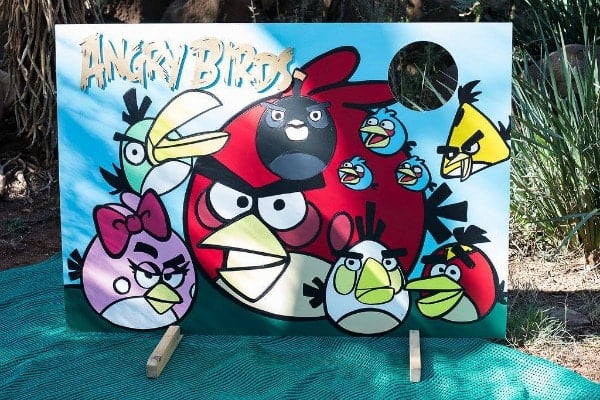 Angry Birds Birthday Party Photo Cut Out