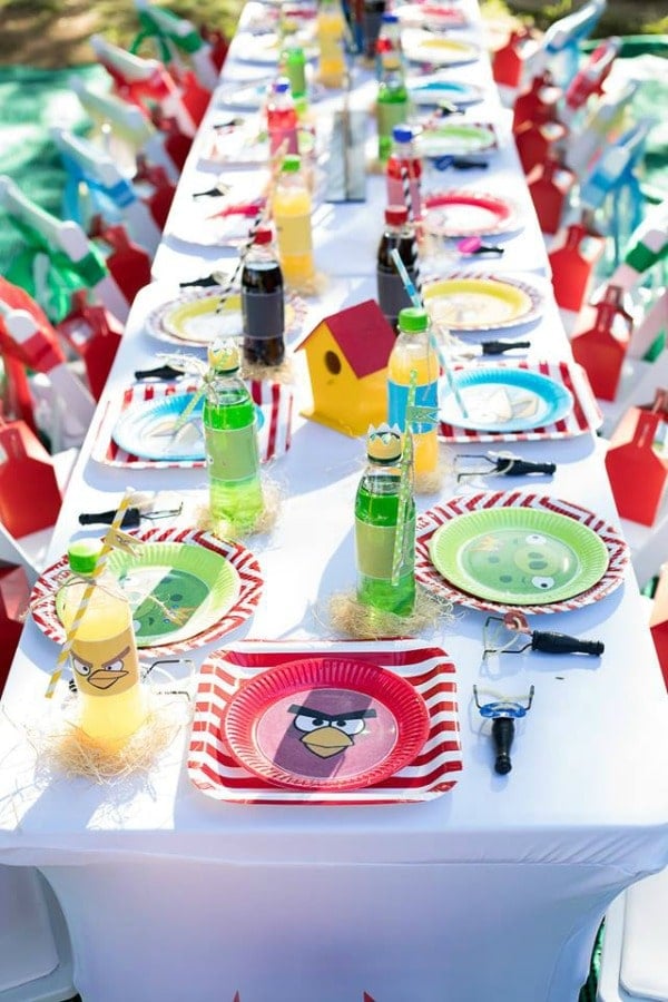 Angry Birds Birthday Party Table 