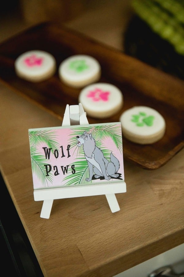Jungle Book Party Wolf Paw Cookies