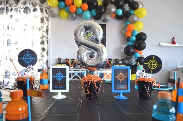 Laser Tag Themed Party Table