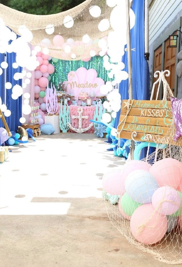 Mermaid Under the Sea 1st Birthday Party - Pretty My Party