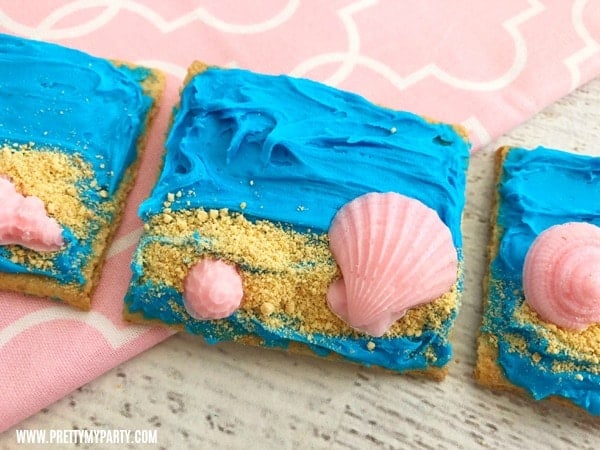 Easy Seashell Graham Cracker Treats