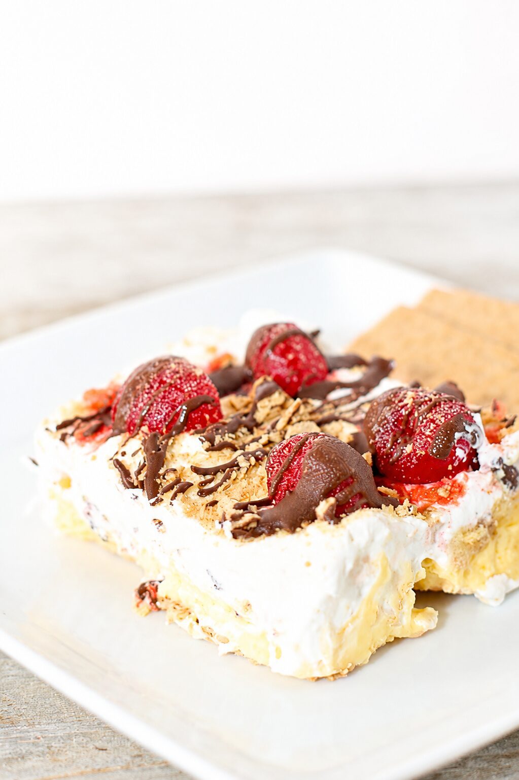 No-Bake Banana Split Icebox Cake