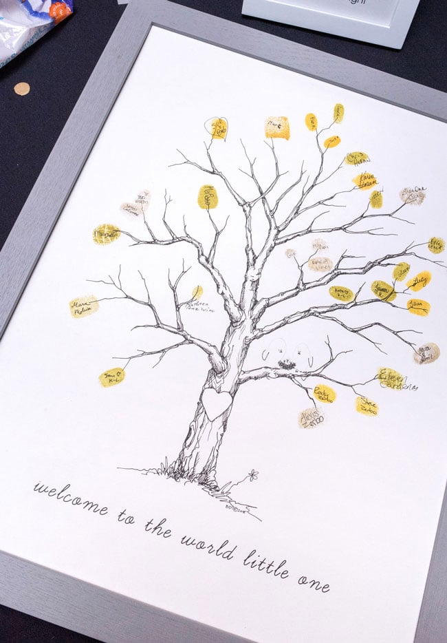 Baby Shower Thumbprint Tree Guest Book