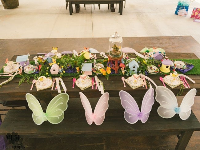 Fairy Birthday Party Table Decorations