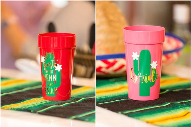 Fiesta Bridal Shower Personalized Cups