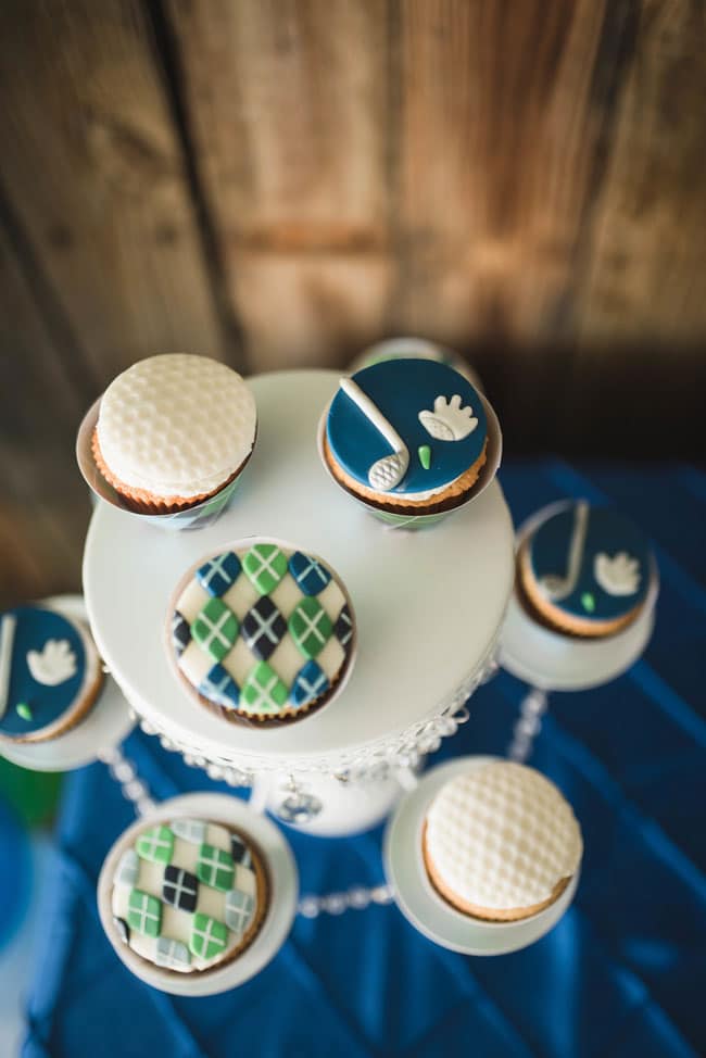 Golf Themed 1st Birthday Party Cupcakes