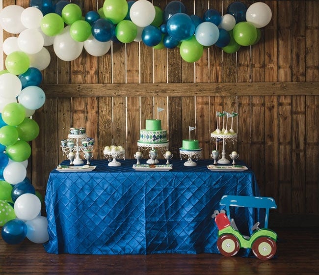 Golf Themed 1st Birthday Party Dessert Table