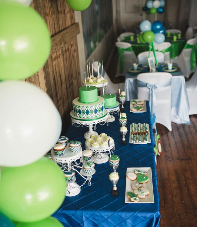 Golf Themed 1st Birthday Party Sweets Table