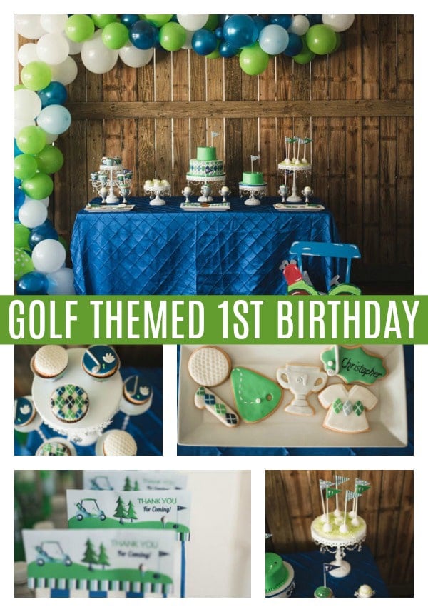 Golf Themed 1st Birthday Party on Pretty My Party