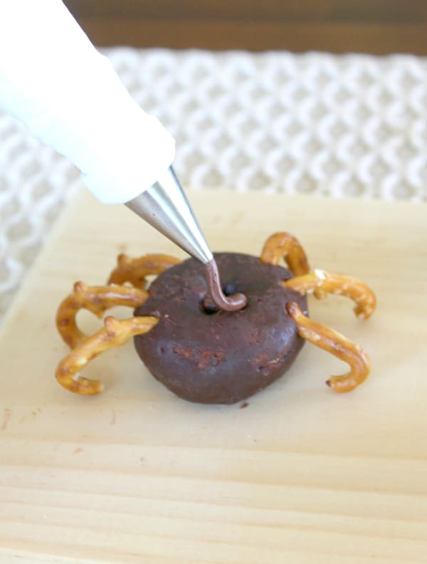 Easy Chocolate Spider Donuts