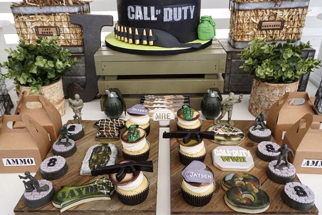 Call of Duty Birthday Party Dessert Table