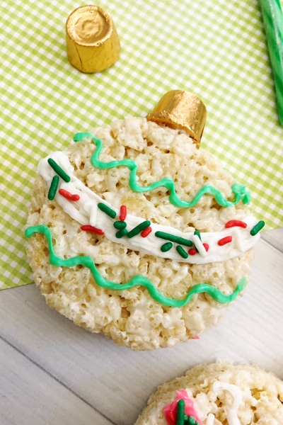 Rice Krispie Treat Christmas Ornaments