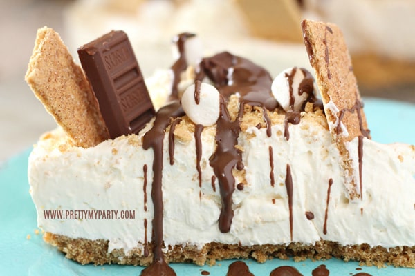Death By S'mores Cheesecake on Pretty My Party